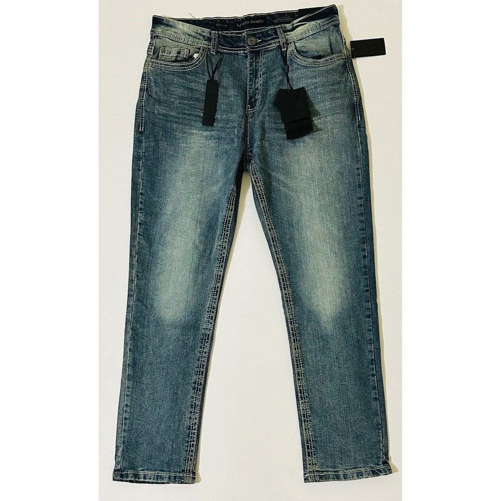 Nick Danger Vintage Blue Mens 34x30 Athletic Fit Supreme Flex Jeans NEW 2024